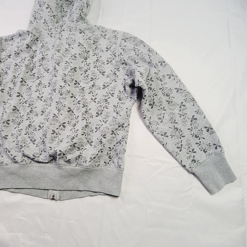 LFL Kids Full Zip Hoodie Size Large Grey Botanical Print Jacket K73 - Picture 13 of 15